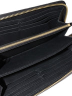 Louis Vuitton Black Monogram Empreinte Leather Clemence Wallet.