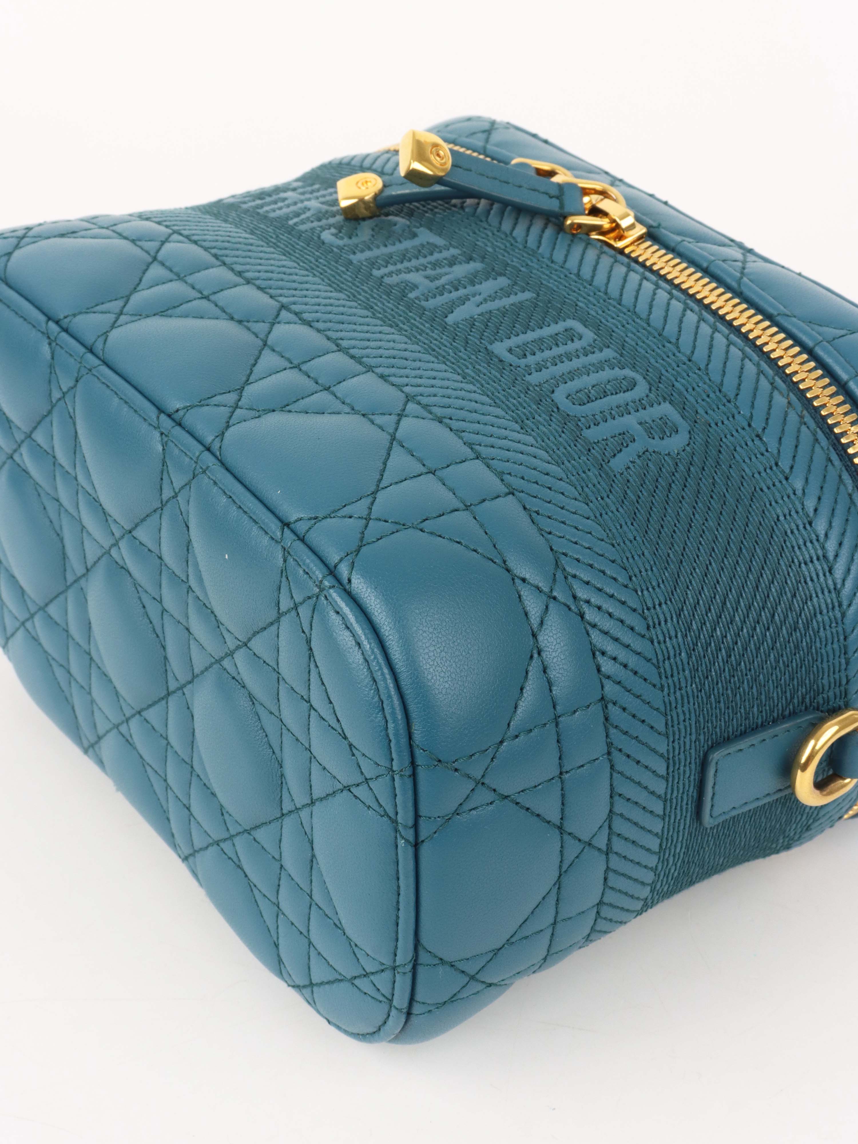 Dior Deep Blue Travel Vanity Case with Shoulder Strap