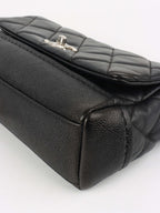 Chanel Black Quilted Lambskin & Caviar CC Flap Bag SHW.