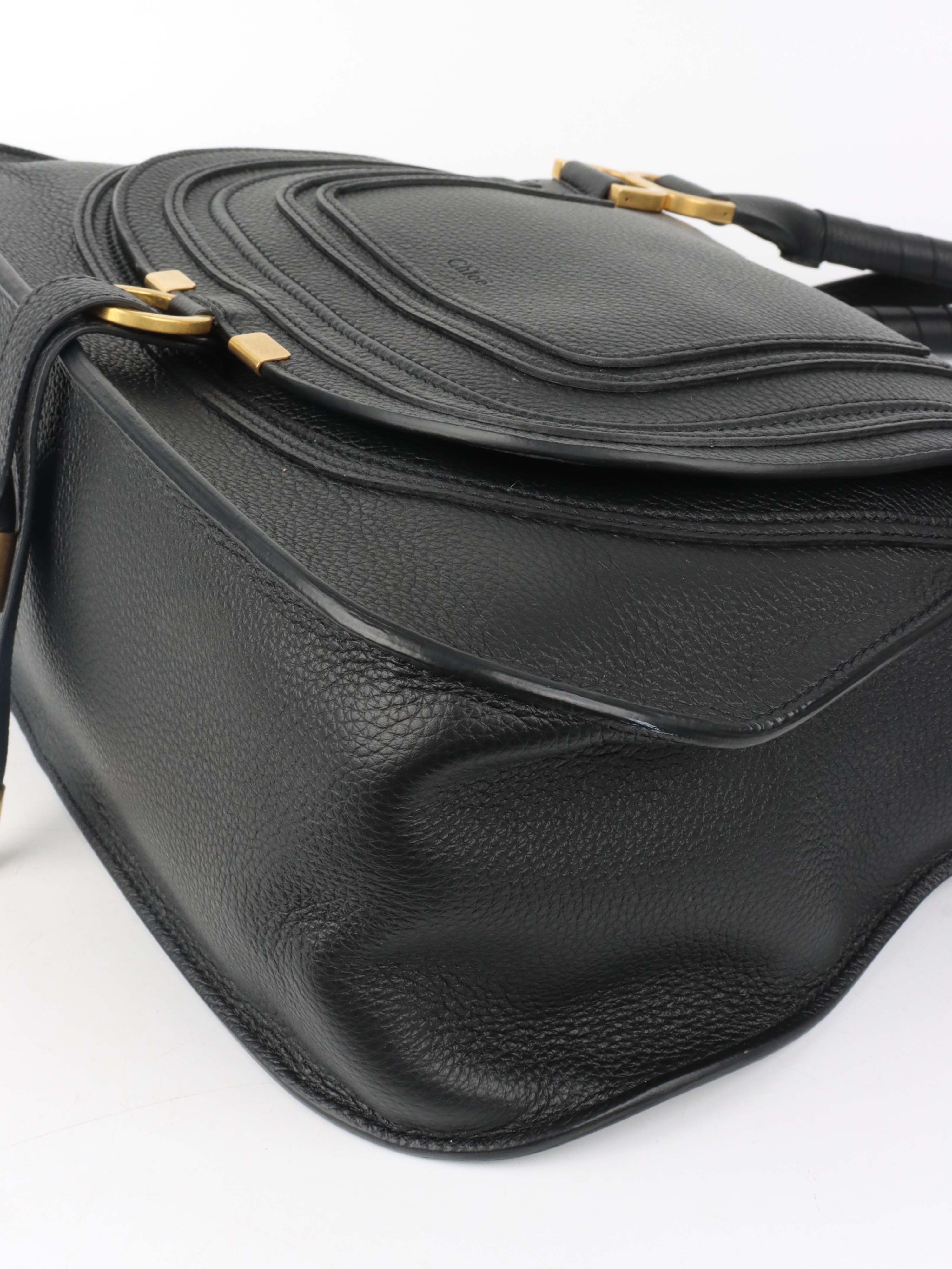 Chloe Black Marcie Medium Shoulder Bag.