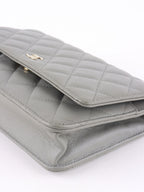 Chanel Grey Caviar Wallet on Chain LGHW