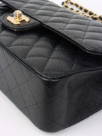 Chanel Black Medium Caviar Classic Flap GHW.
