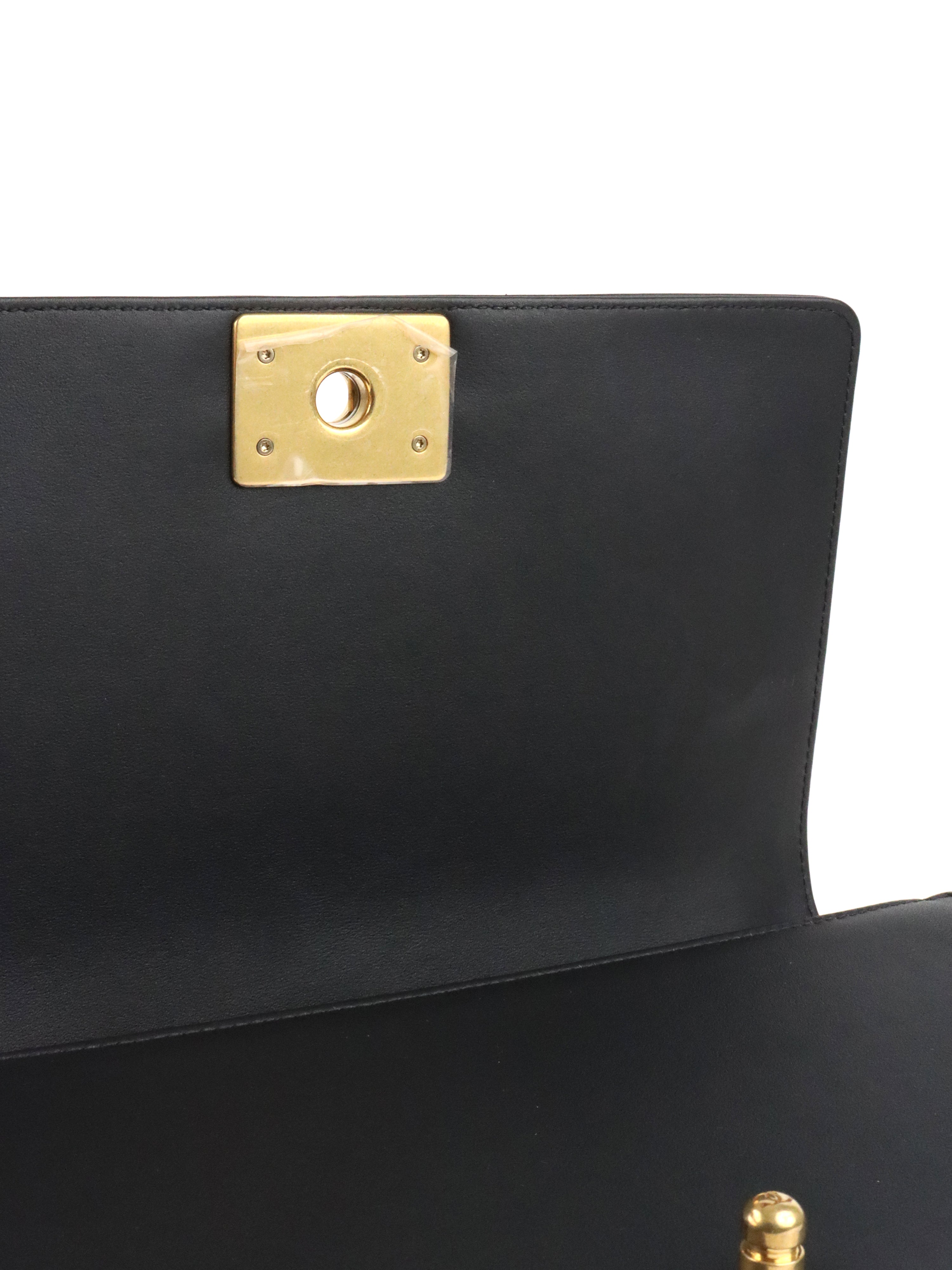 Chanel Black Matte Lambskin Medium Boy Bag GHW