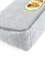Dior Medium Stone Grey Cannage Caro Bag