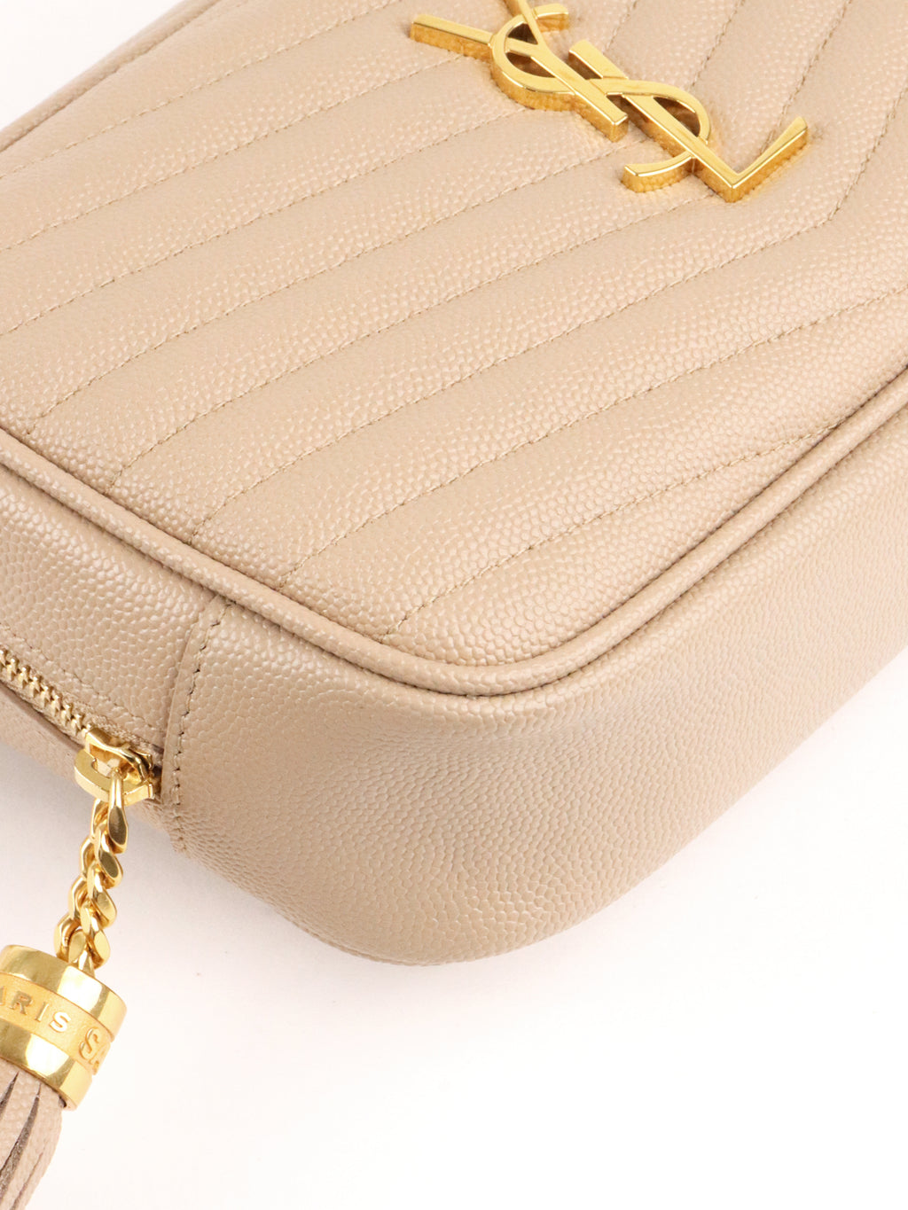 Saint Laurent Dark Beige Loulou Mini Shoulder Bag