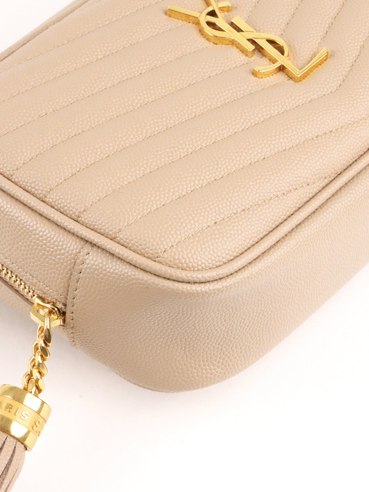 Saint Laurent Dark Beige Loulou Mini Shoulder Bag