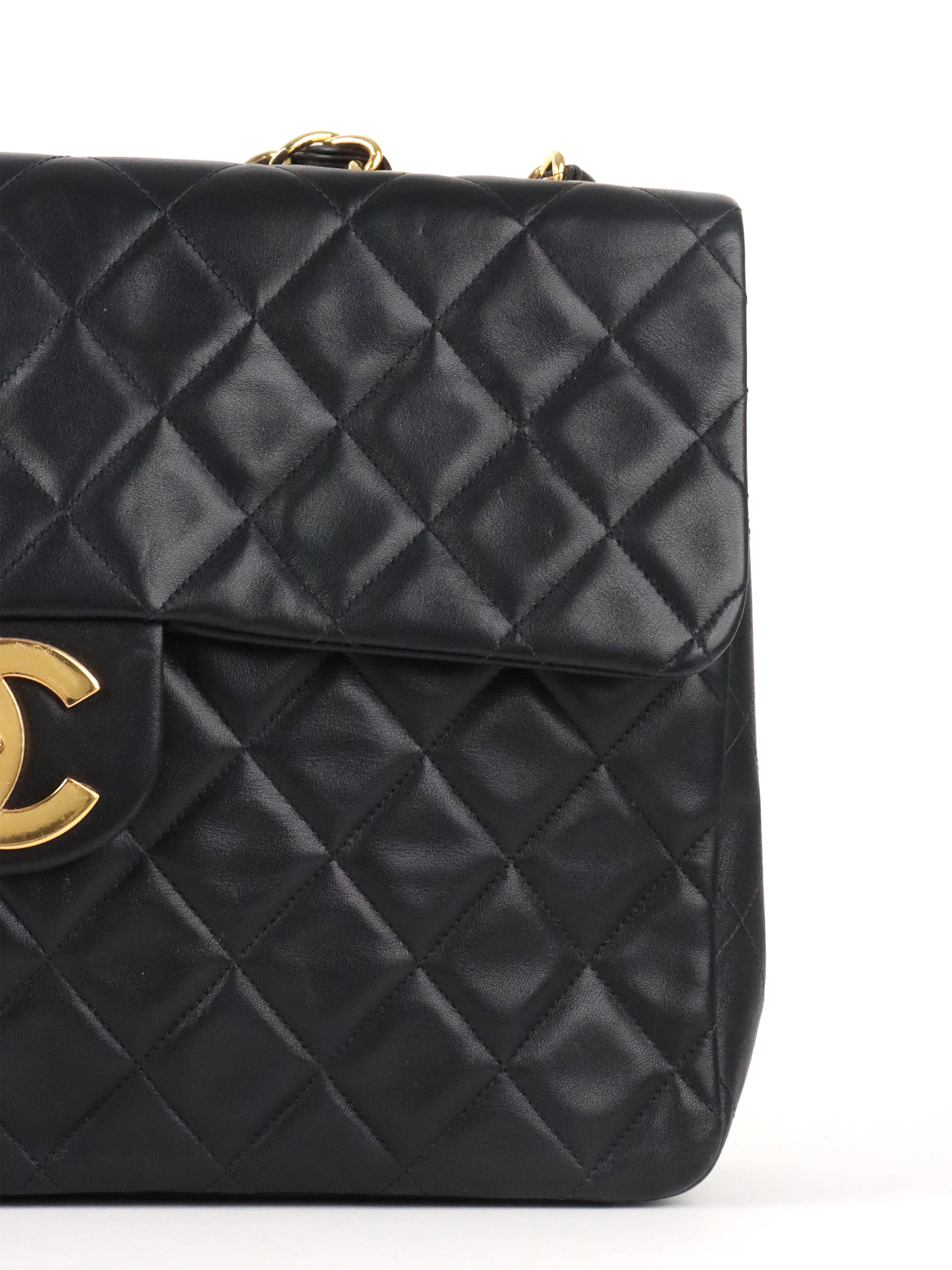 Chanel Black Vintage Jumbo Flap Bag