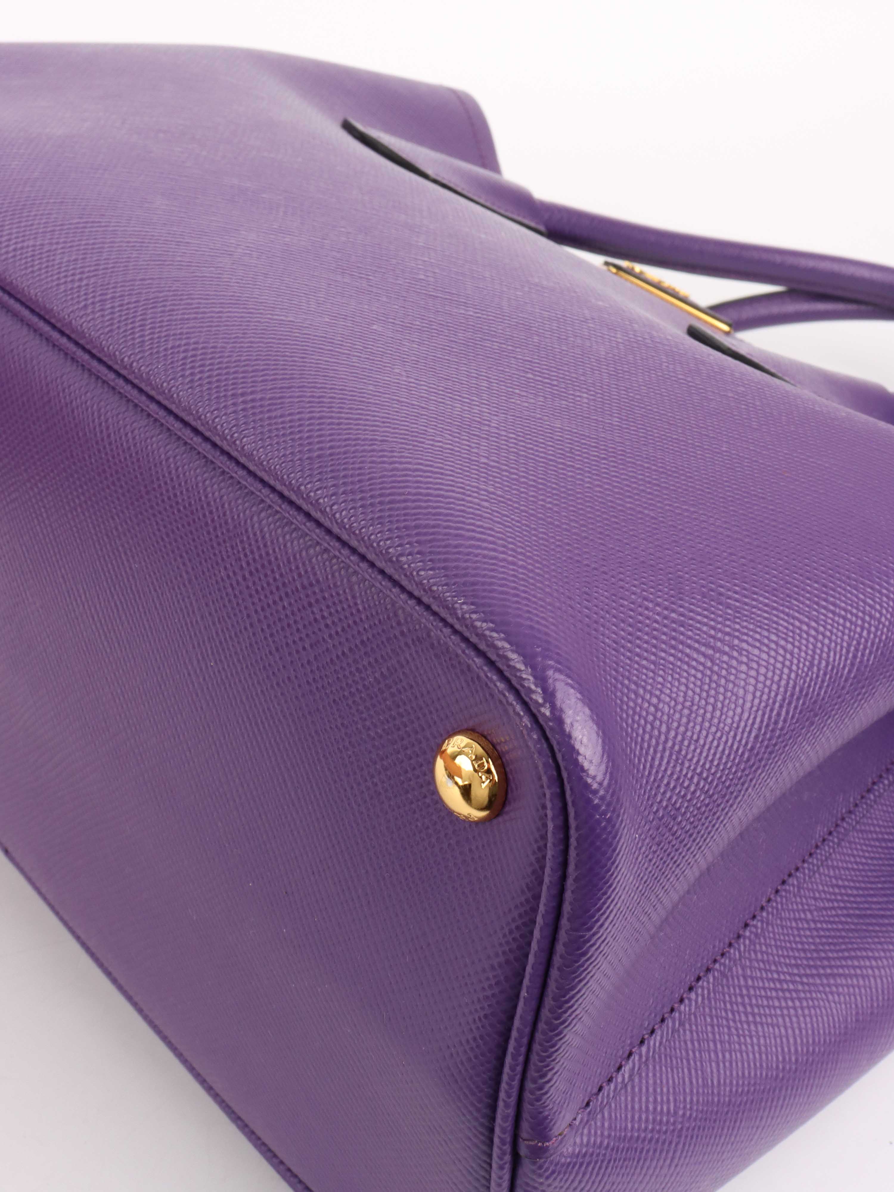 Prada Limited Edition Purple Saffiano Tote.