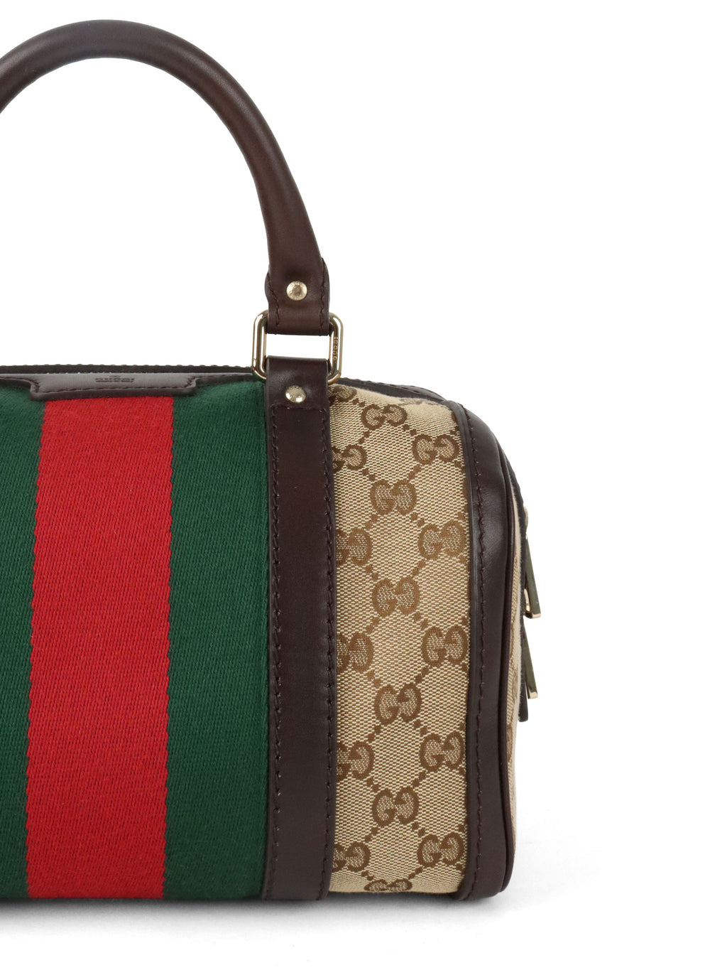 Gucci Small Web Vintage Boston Bag