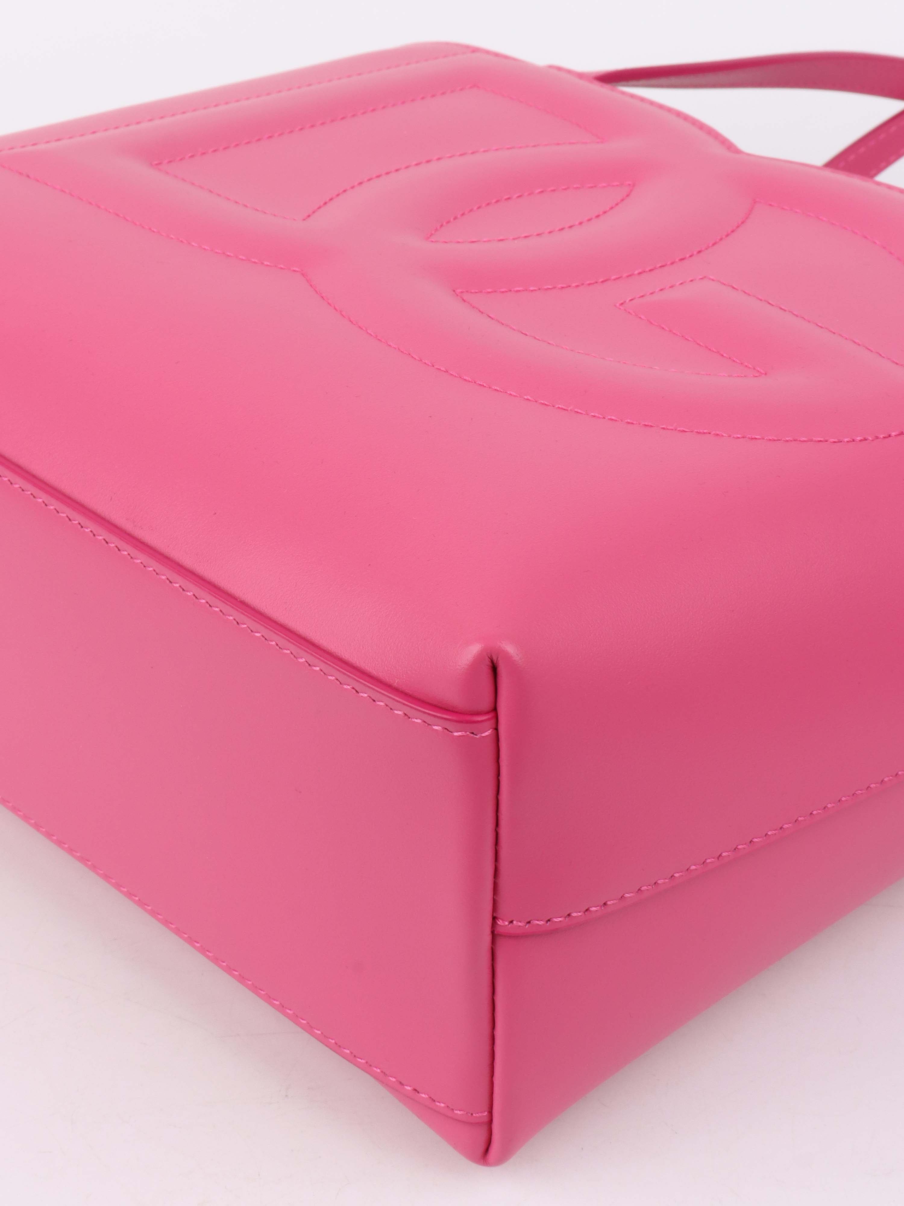 Dolce & Gabbana Pink Lilac Small Shopper Logo Bag