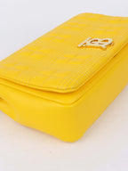 Burberry Yellow Quitled Leather Small Lola Bag.