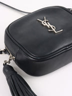 Saint Laurent Black Mini Blogger Tassel Crossbody Bag