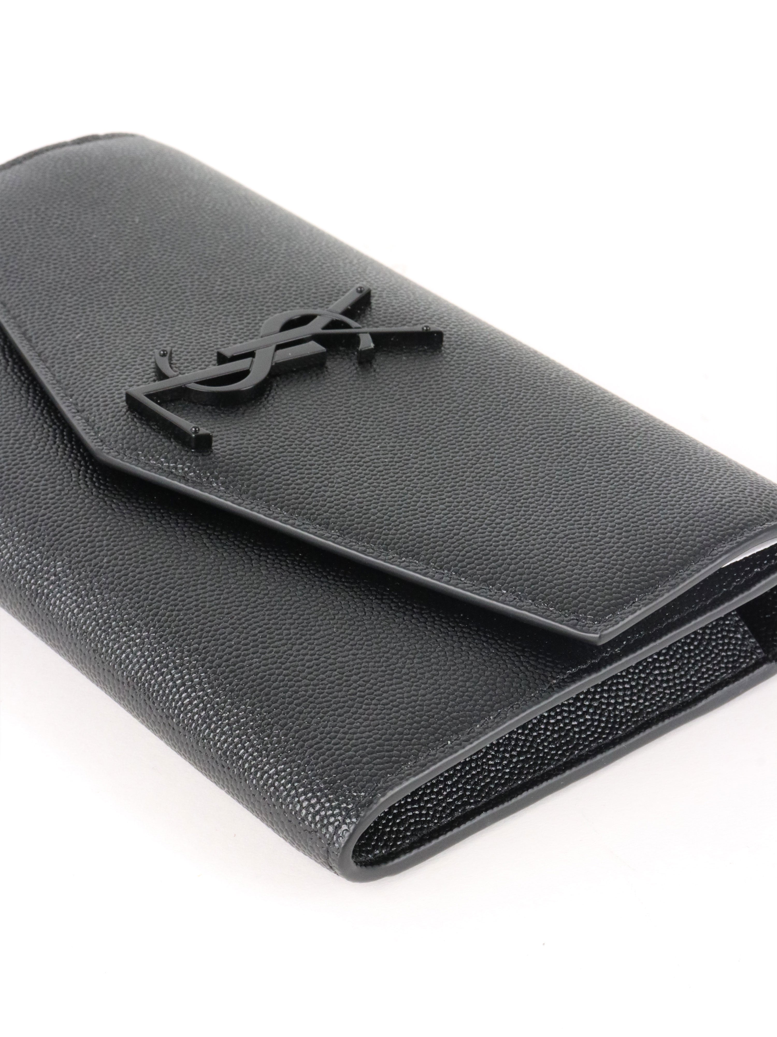 Saint Laurent Black Uptown Chain Wallet.