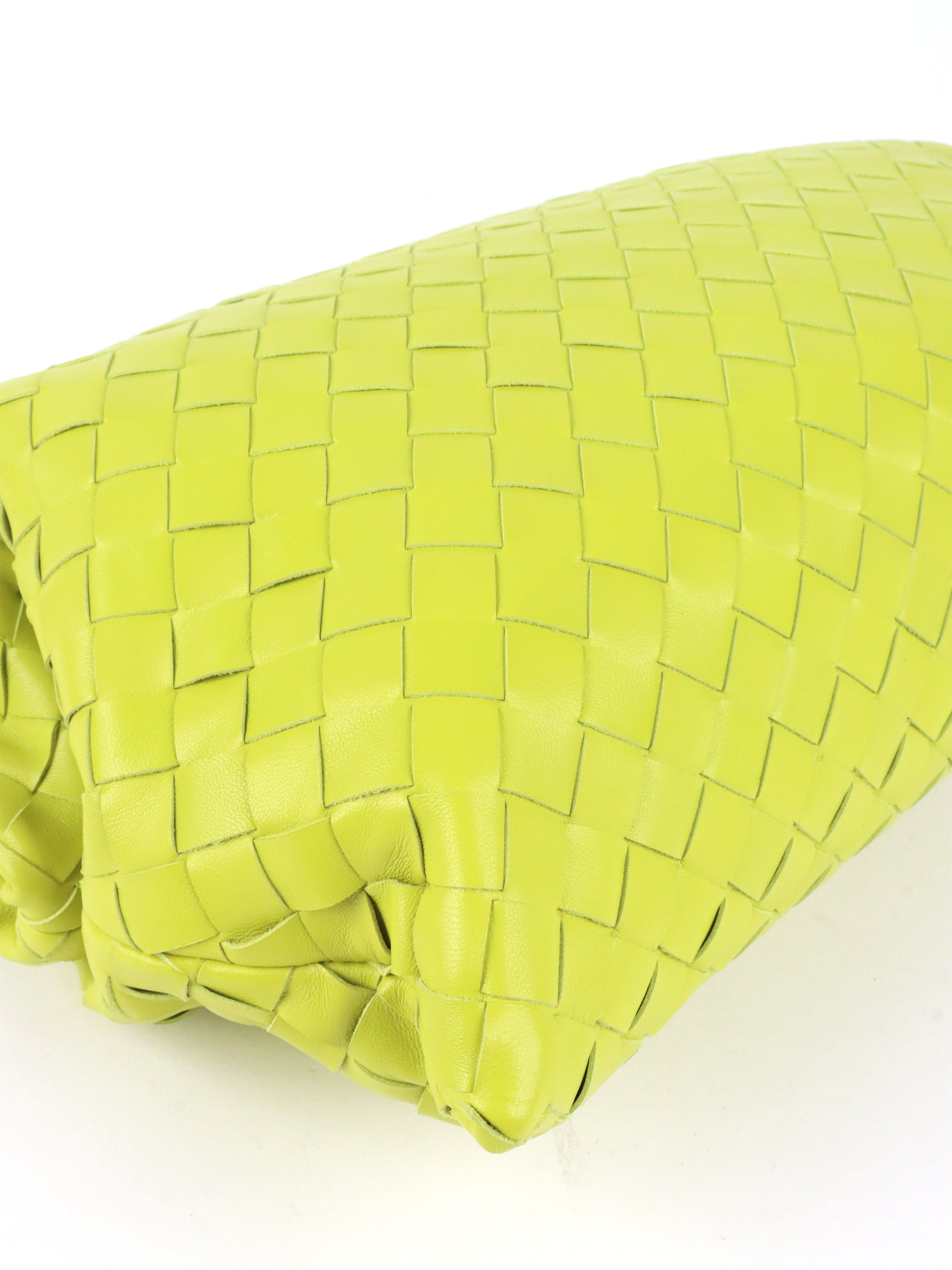 Bottega Veneta Green Kiwi Intrecciato Clutch