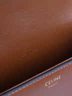Celine Brown Triumph Cuir Mini Besace Bag.