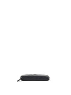 Chanel Irredescent Dark Charcoal Caviar Chevron Zip Wallet