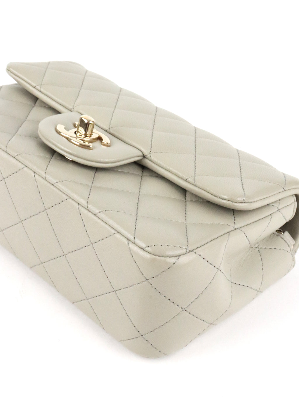 Chanel Light Grey Mini Classic Flap Bag