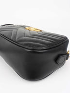 Gucci Small Black Marmont Camera Bag.