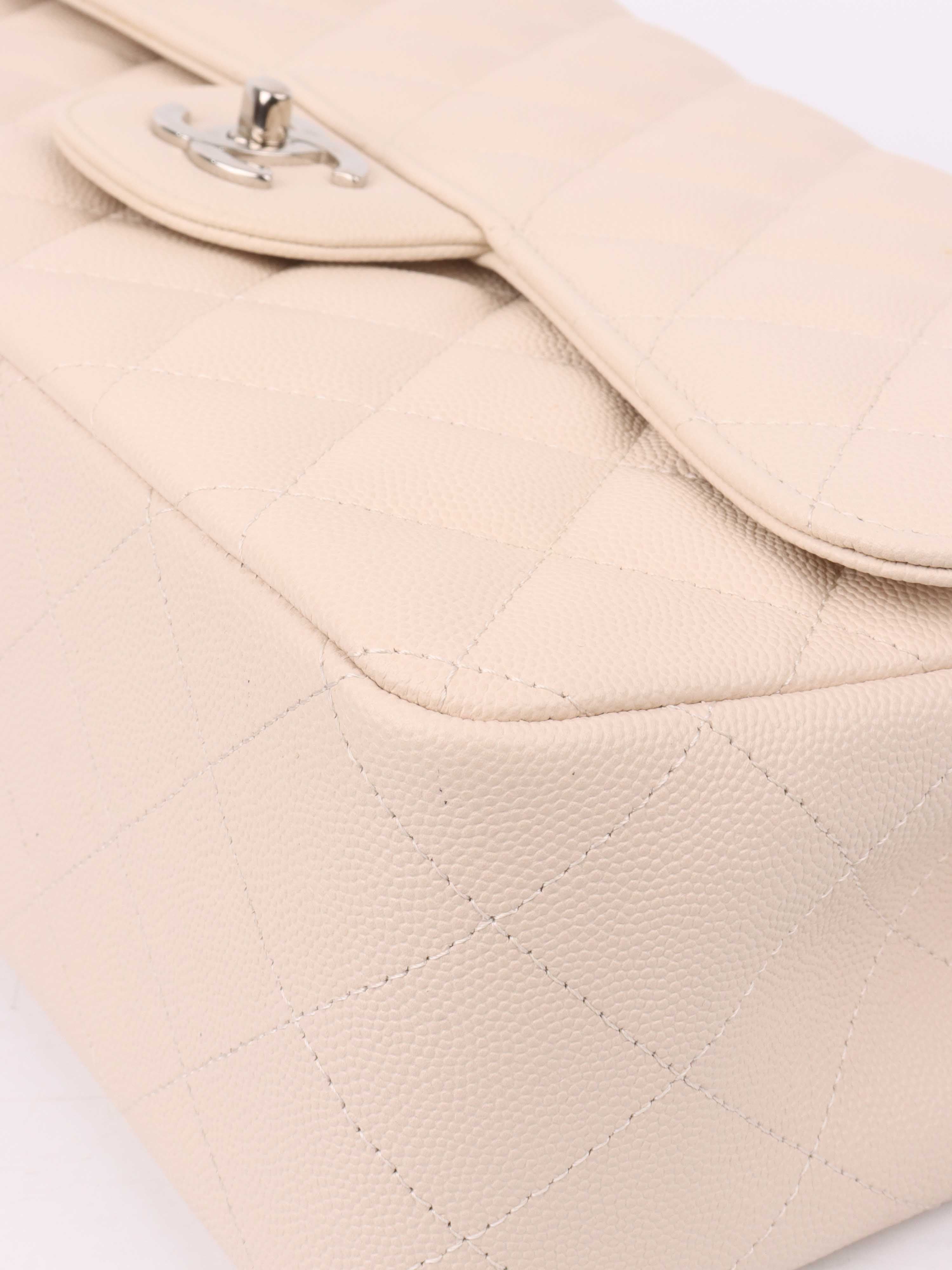 Chanel Jumbo Ivory Caviar Classic Flap.