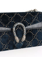 Gucci Small Blue Velvet Dionysus GG Bag