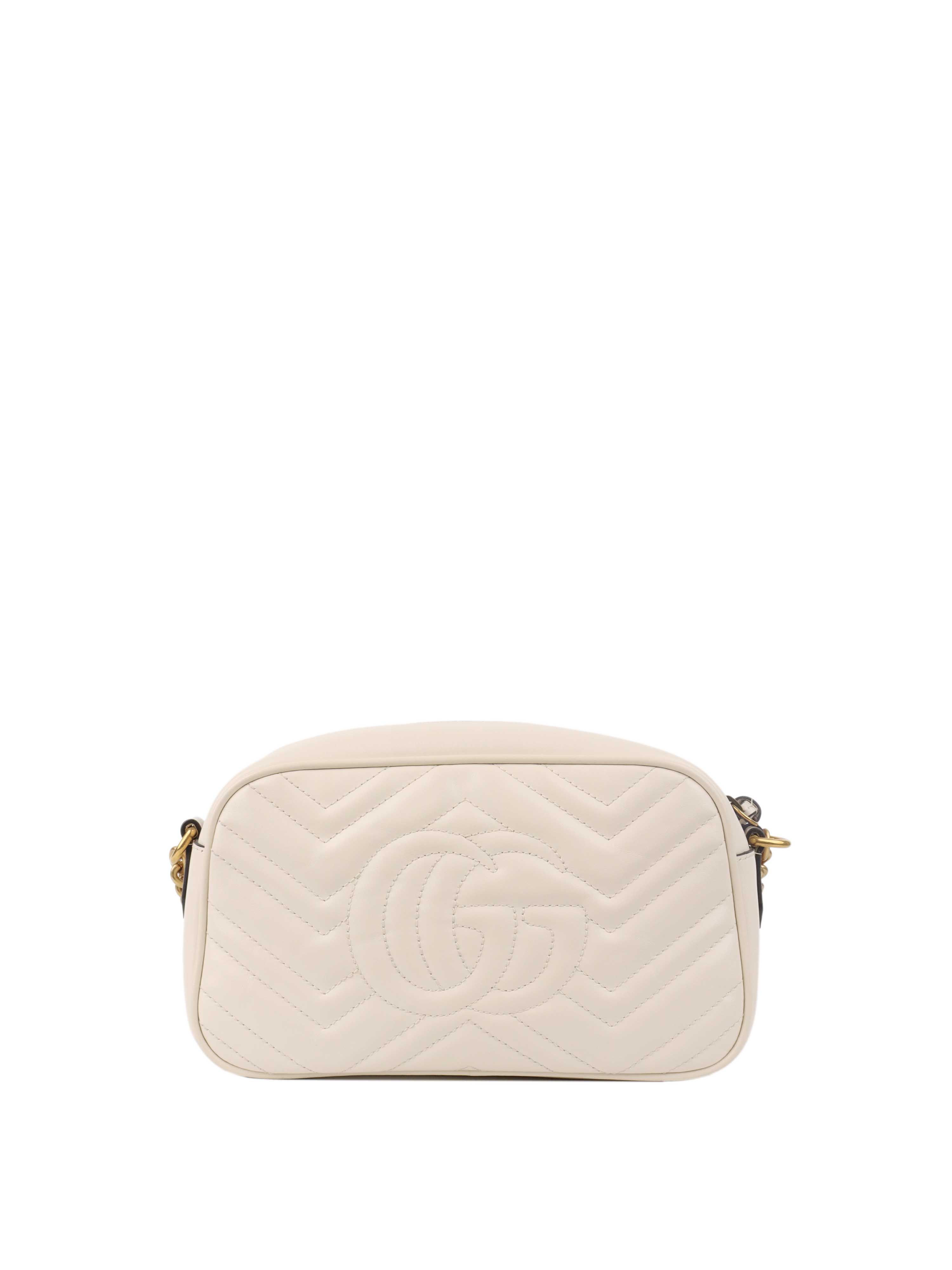 Gucci Small White Marmont Camera Bag