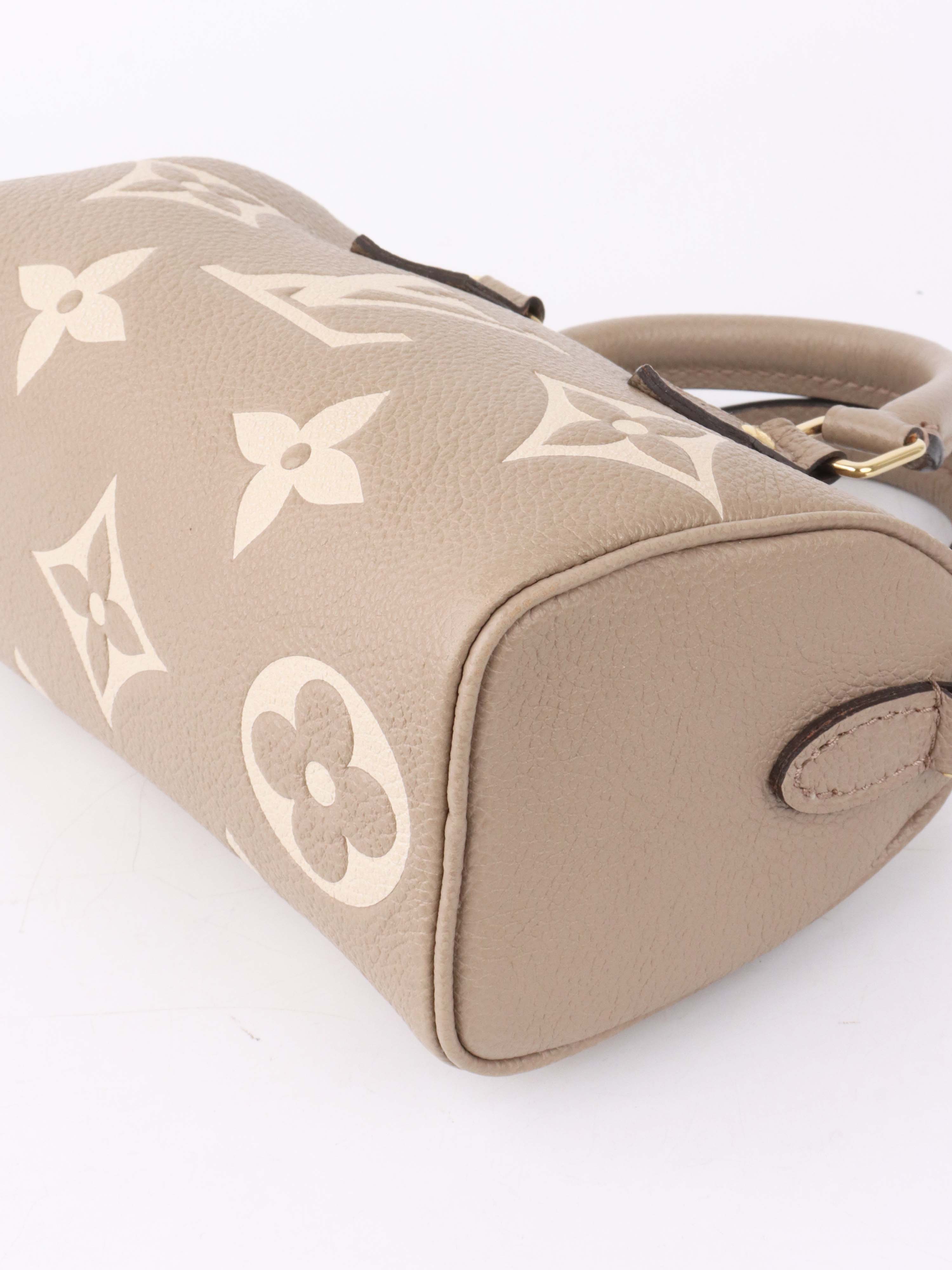 Louis Vuitton Cream Empreinte Nano Speedy Bag