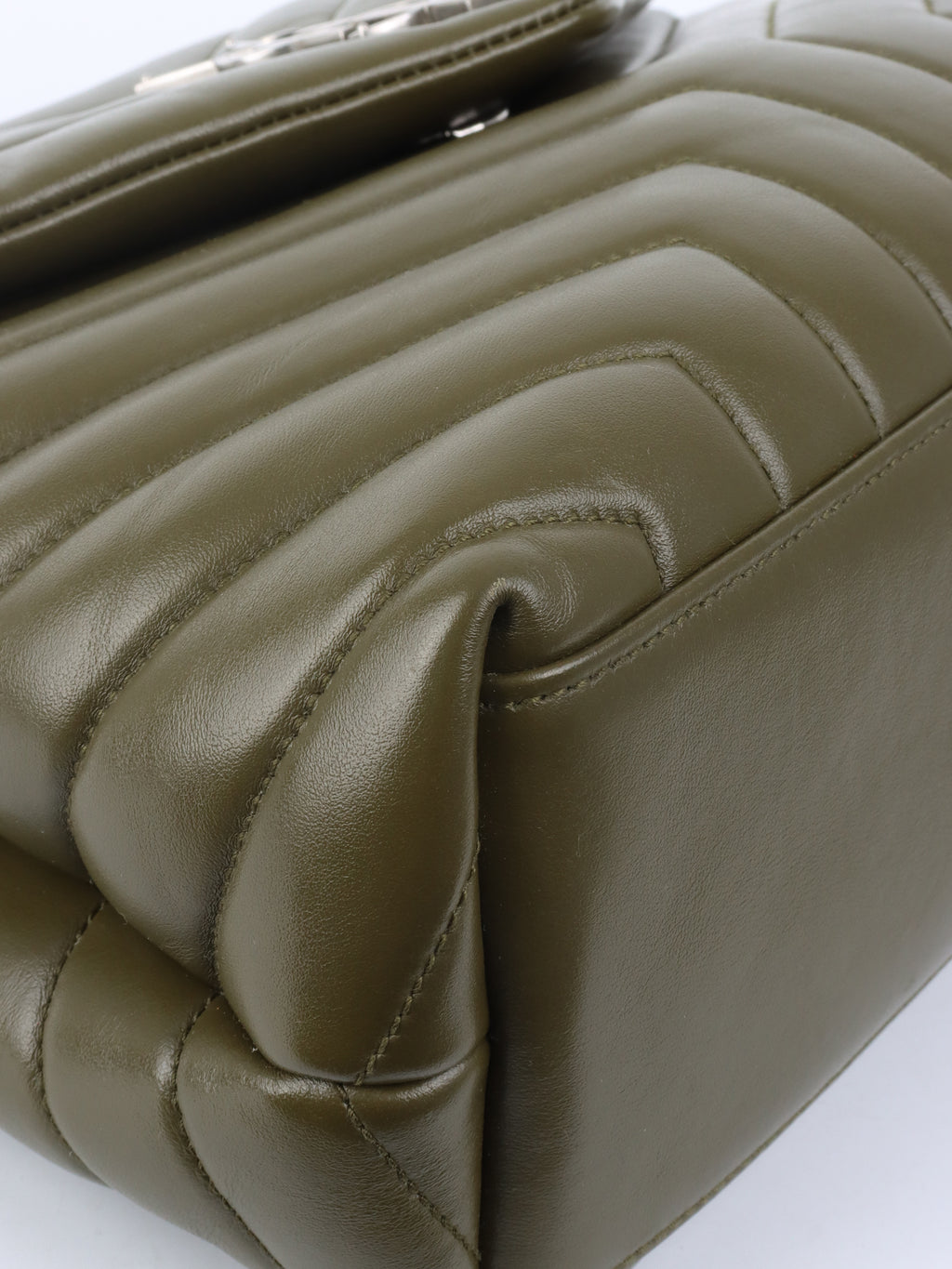 Saint Laurent Khaki Medium Loulou Bag.