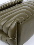 Saint Laurent Khaki Medium Loulou Bag.