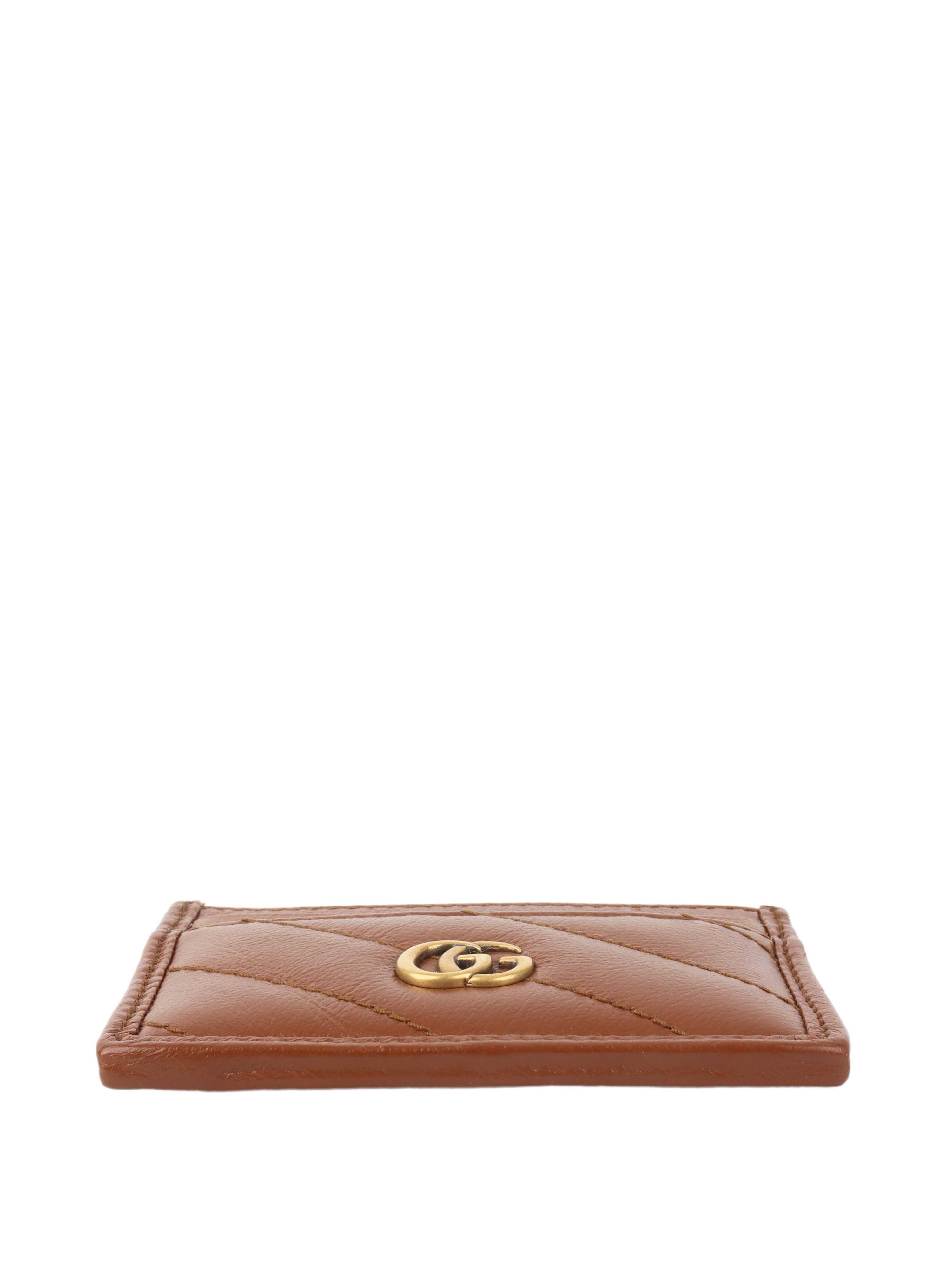 Gucci Brown GG Card Holder.