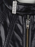 Versace Black Men's Leather Jacket.