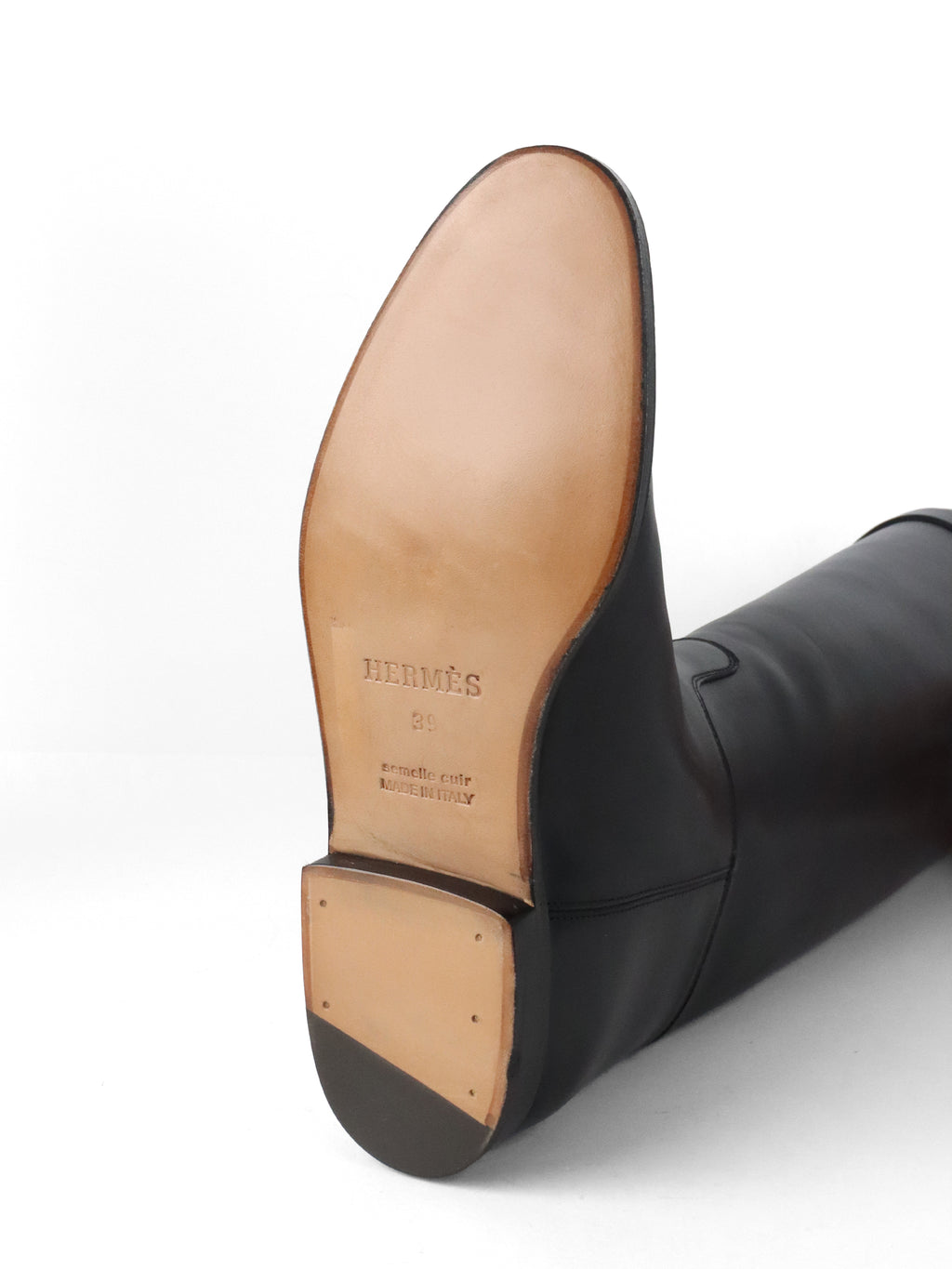 Hermes Black Jumping Boots PHW size 39