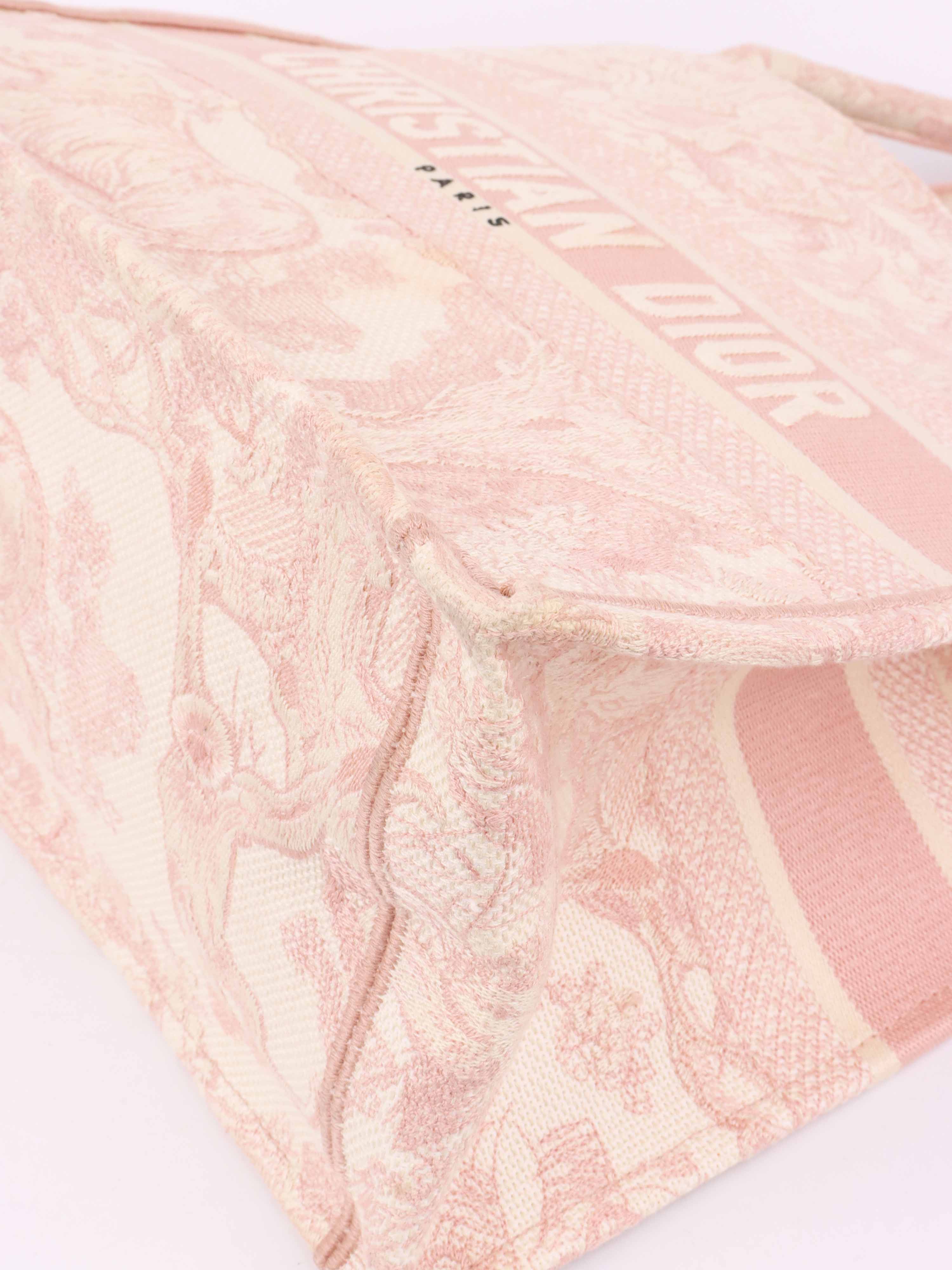 Dior Pink & Cream Medium Book Tote.