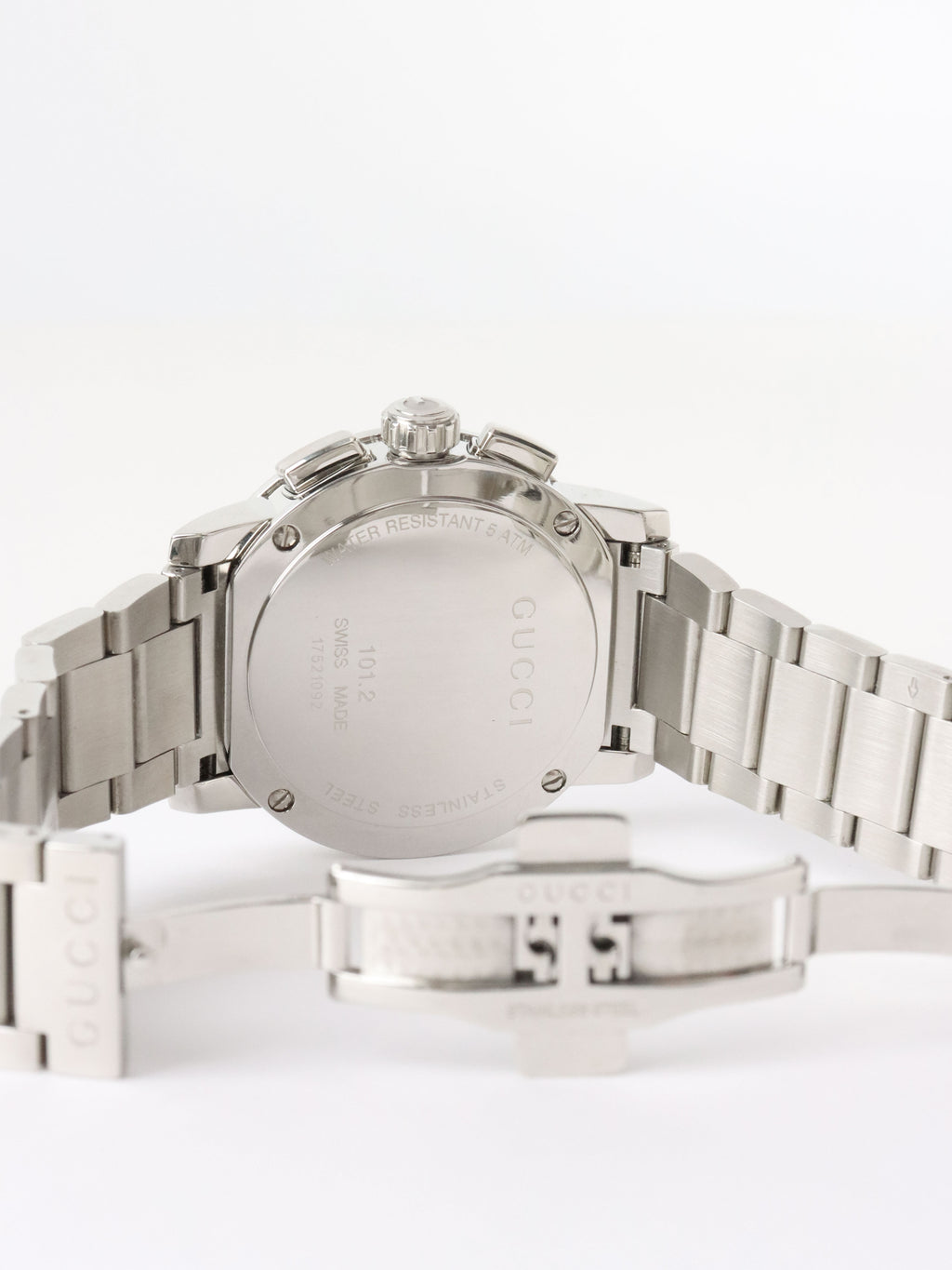 Gucci Black Dial G-Chrono Steel Watch 44mm