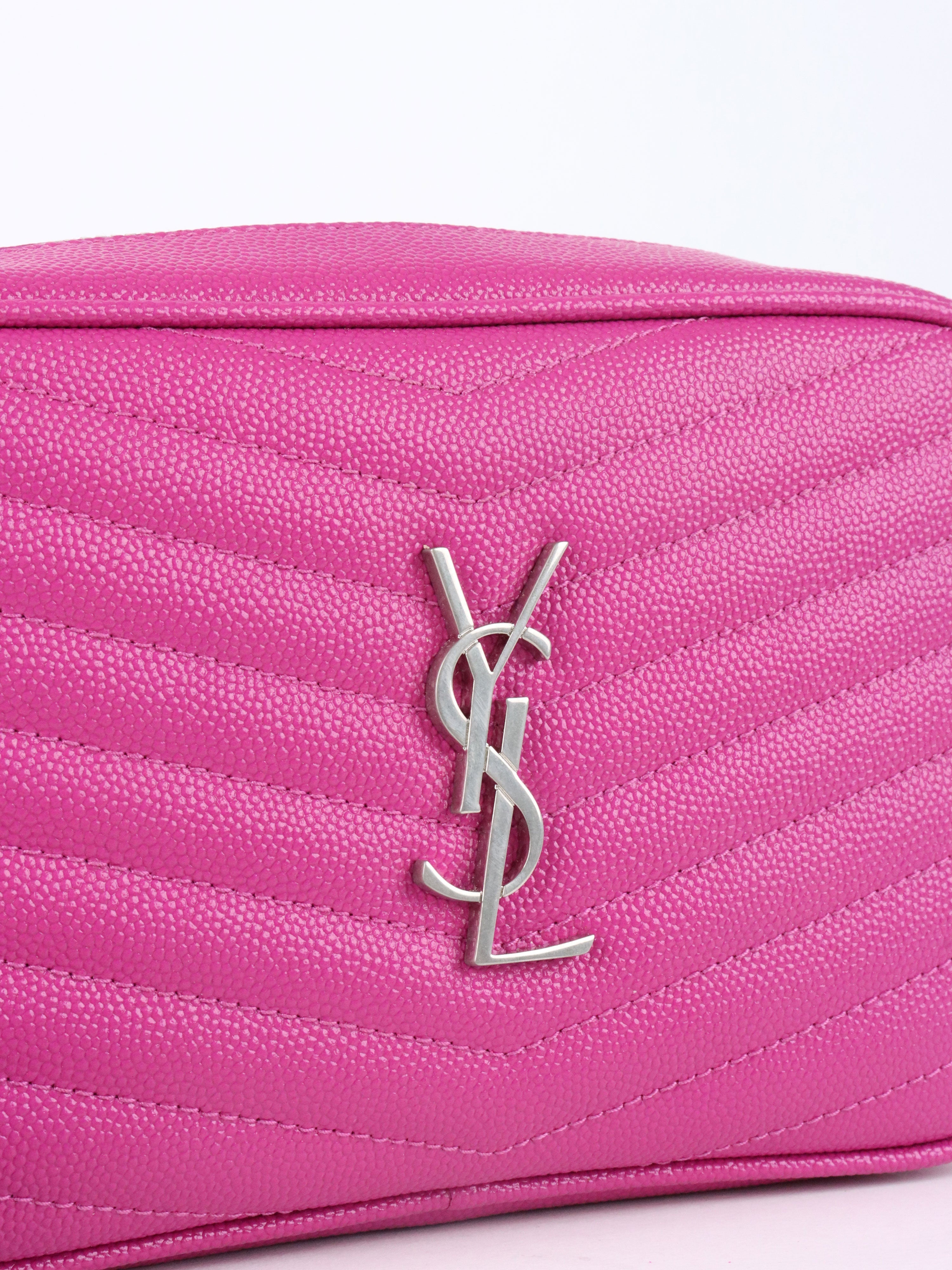Saint Laurent Bright Pink Lou Mini Camera Bag
