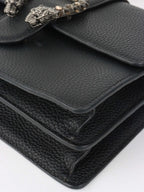 Gucci Black Dionysus bag with bamboo handle.