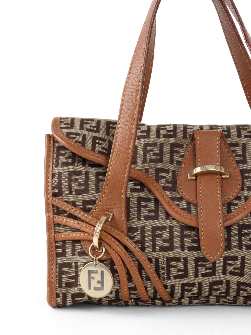 Fendi Zucchino FF Top Handle Bag.