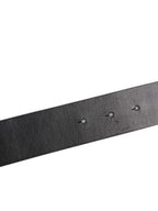 Versace Black Leather Belt.