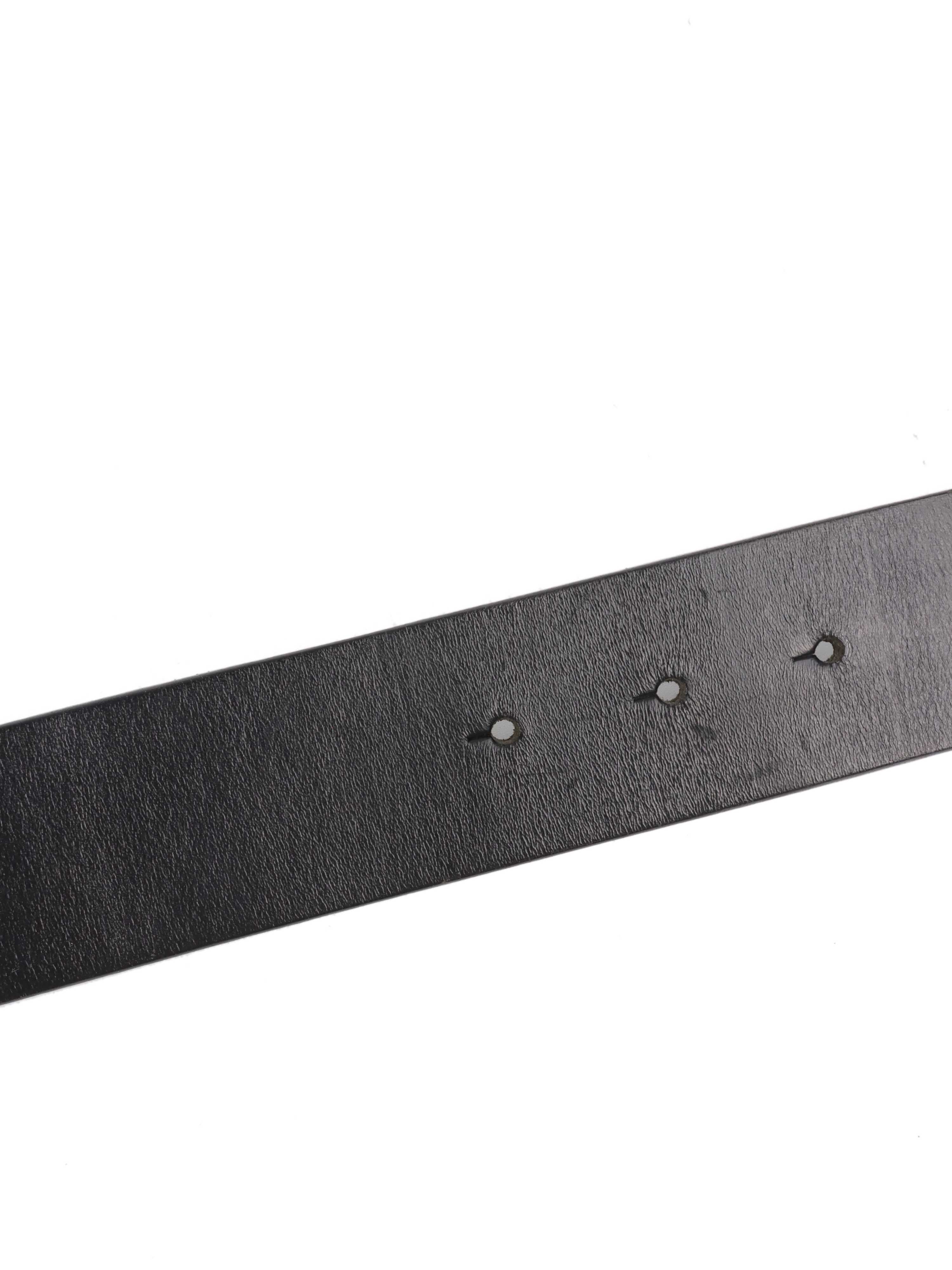 Versace Black Leather Belt.