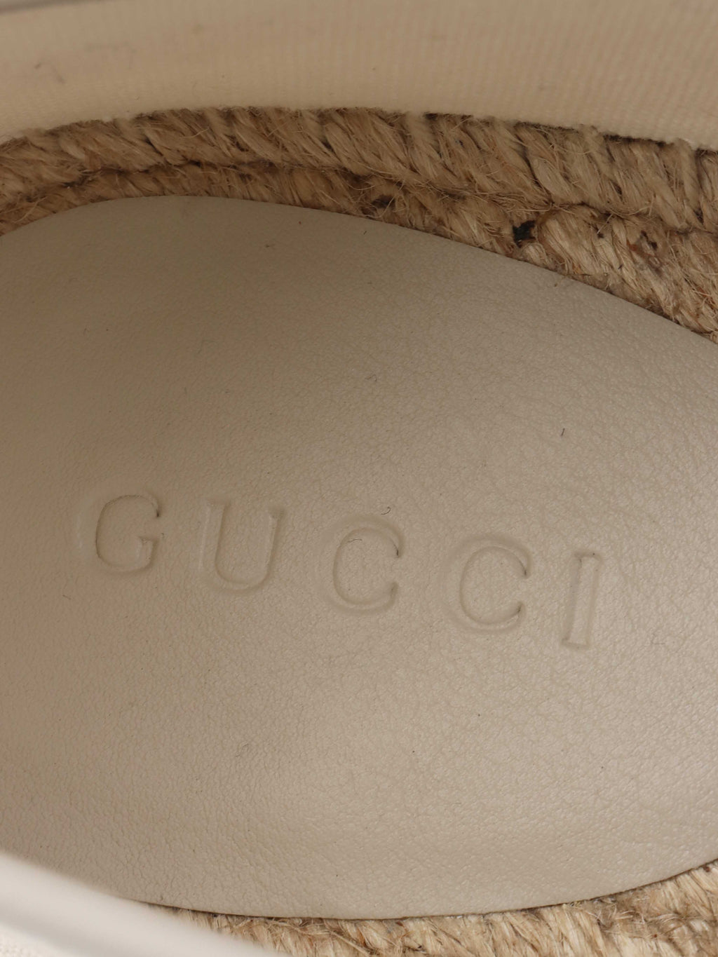 Gucci Mens GG Cream Espadrilles.