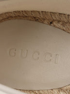 Gucci Mens GG Cream Espadrilles.