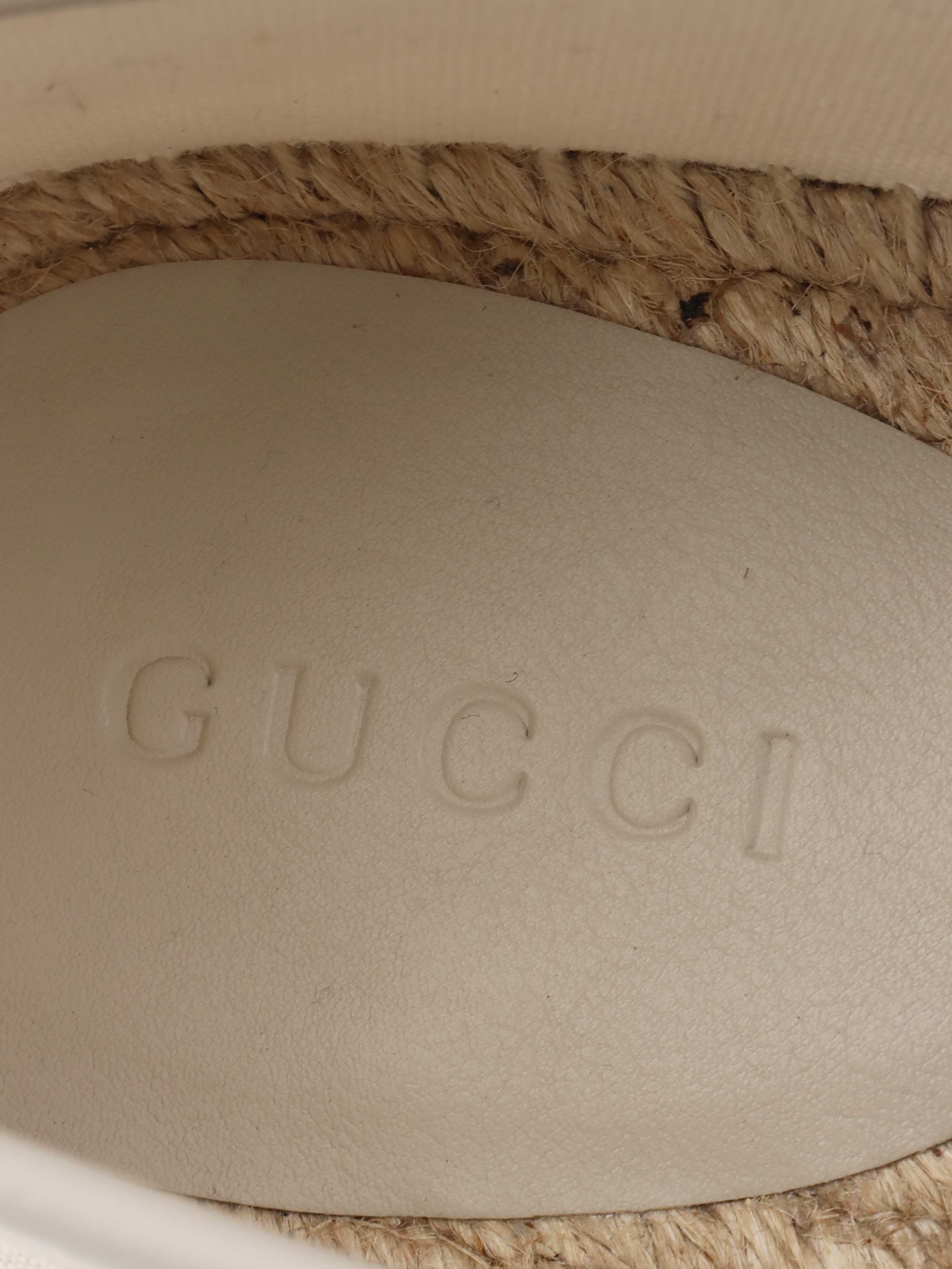 Gucci Mens GG Cream Espadrilles.