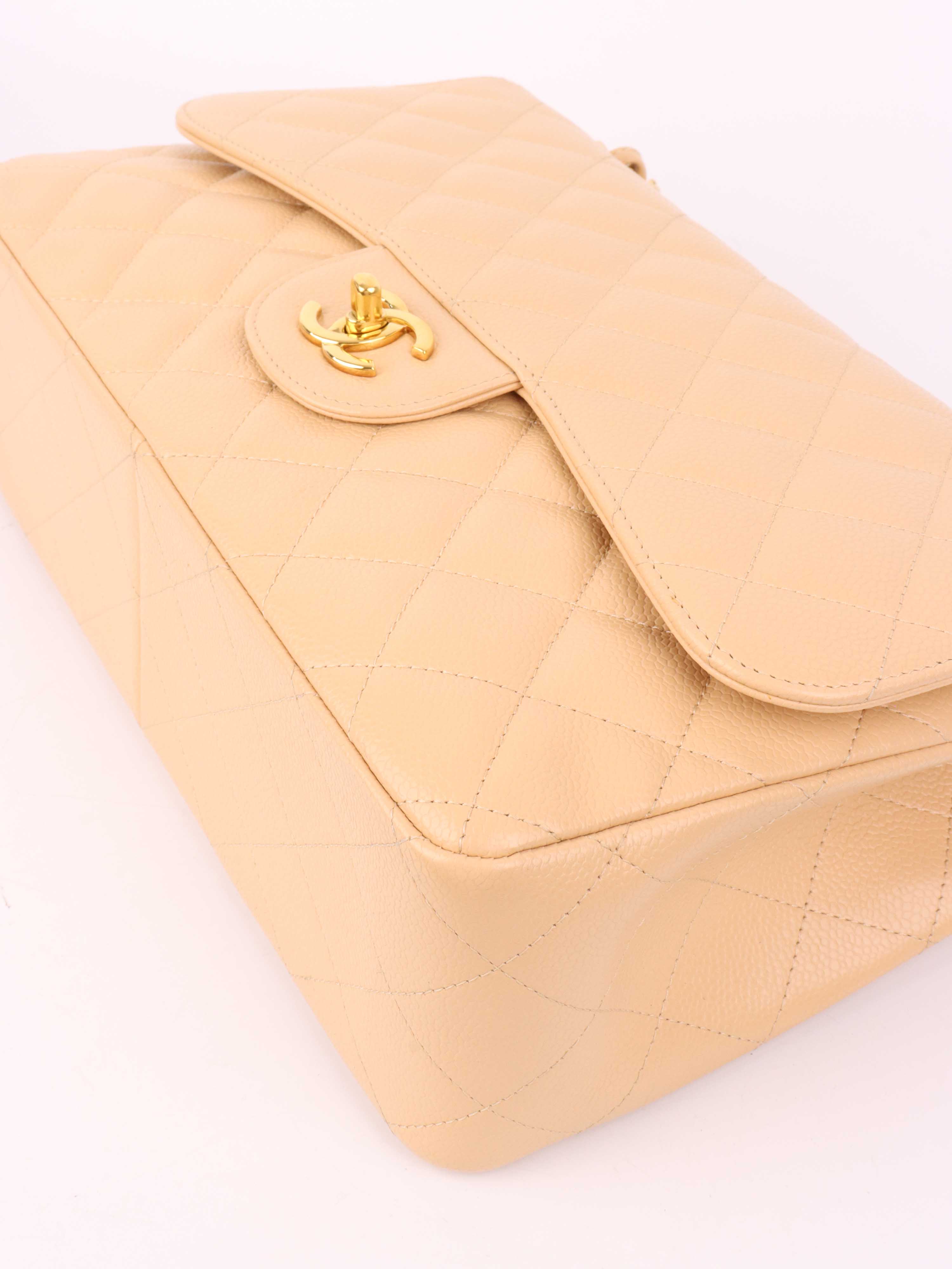 Chanel Beige Jumbo Classic Flap.