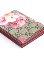Gucci Ebony & Pink Bloom Supreme Fold Wallet