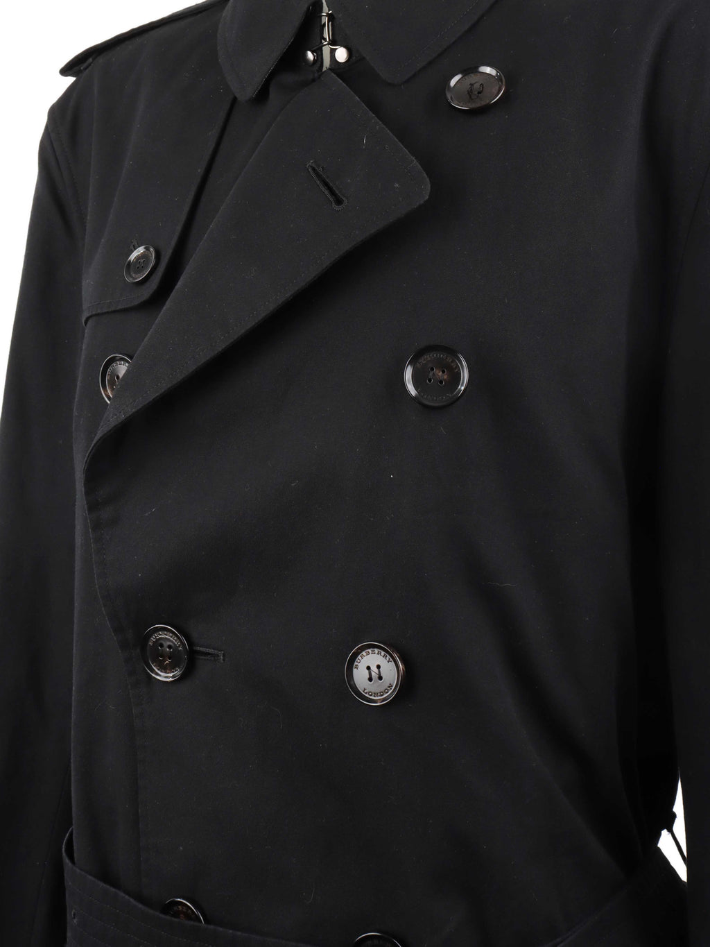 Burberry Black Trench Coat.