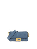 Fendi Navy Medium Baguette Lambskin Bag