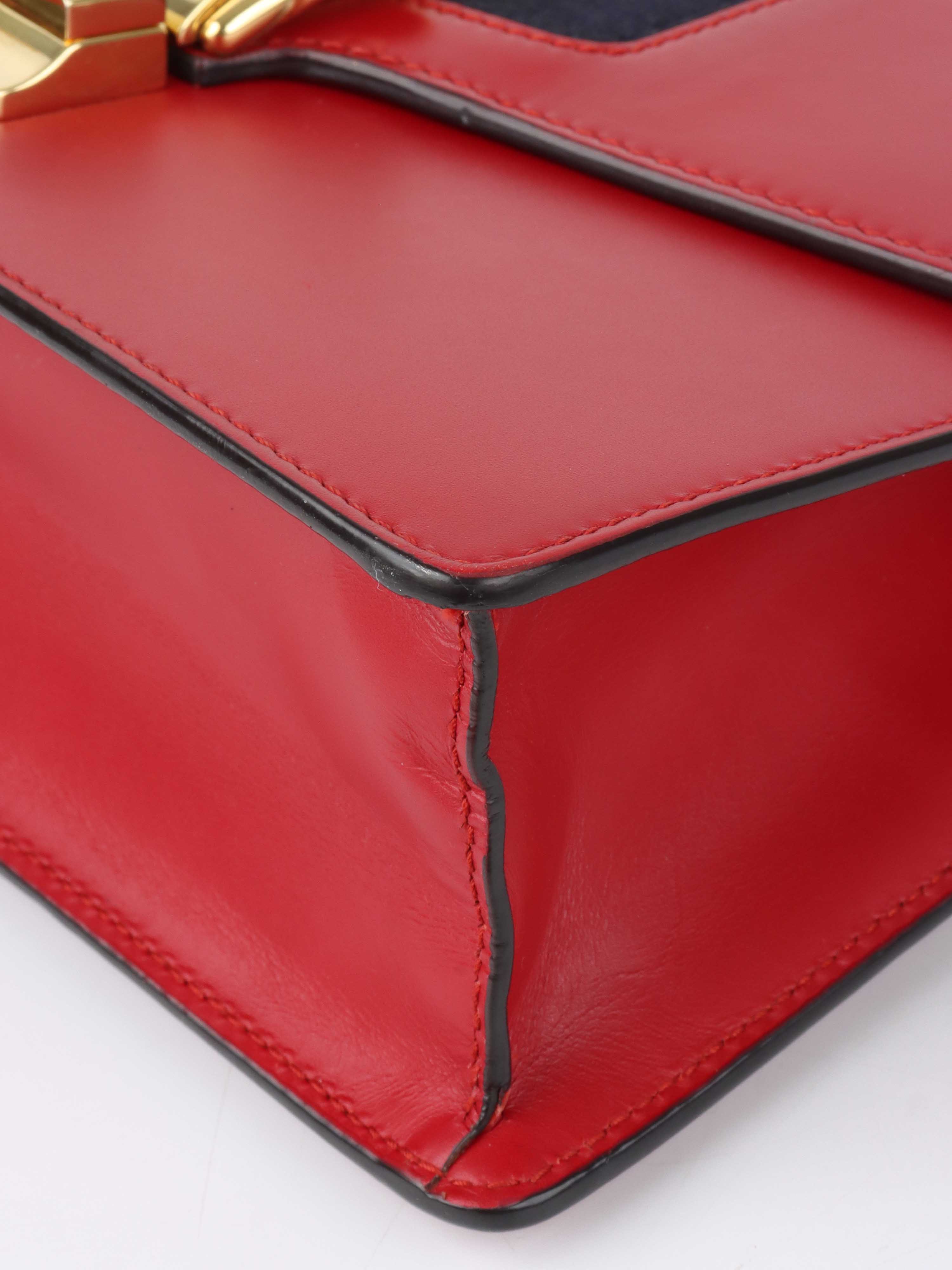 Gucci Red Medium Sylvie Bag.