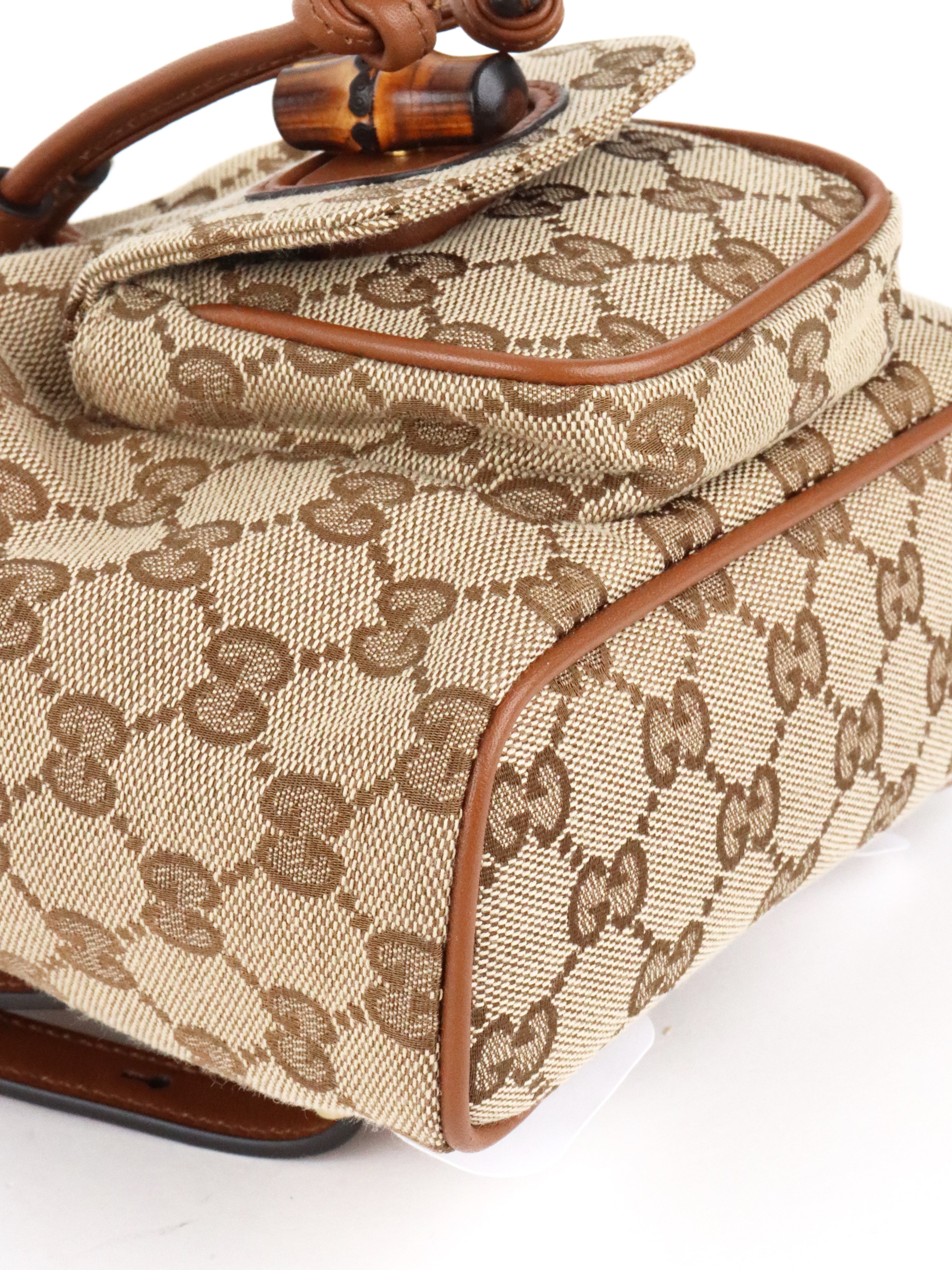 Gucci Bamboo GG Canvas Mini Backpack