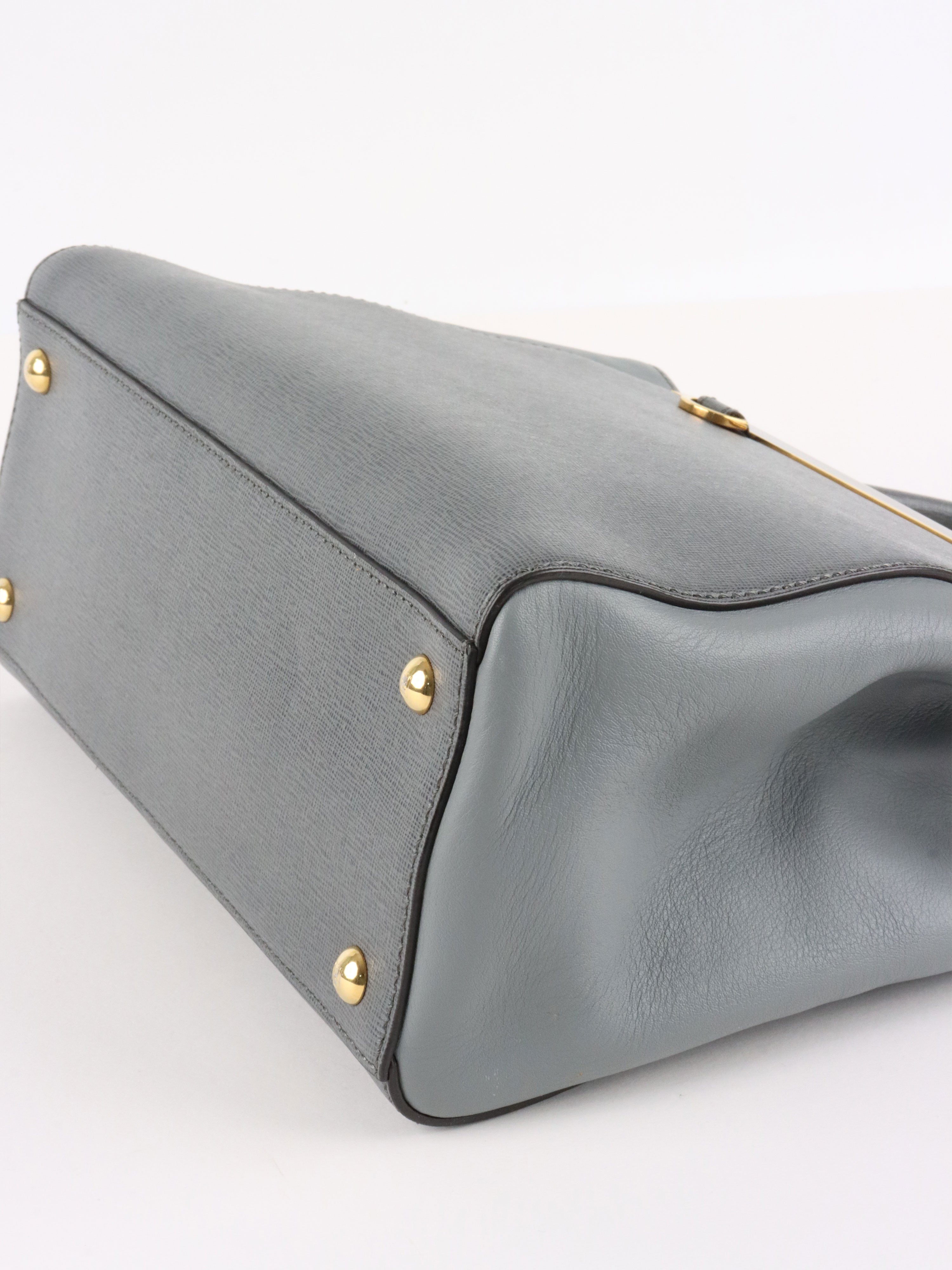 Fendi Small Grey Two Jours Bag