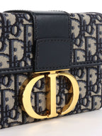 Dior 30 Montaigne Navy Oblique Box Bag