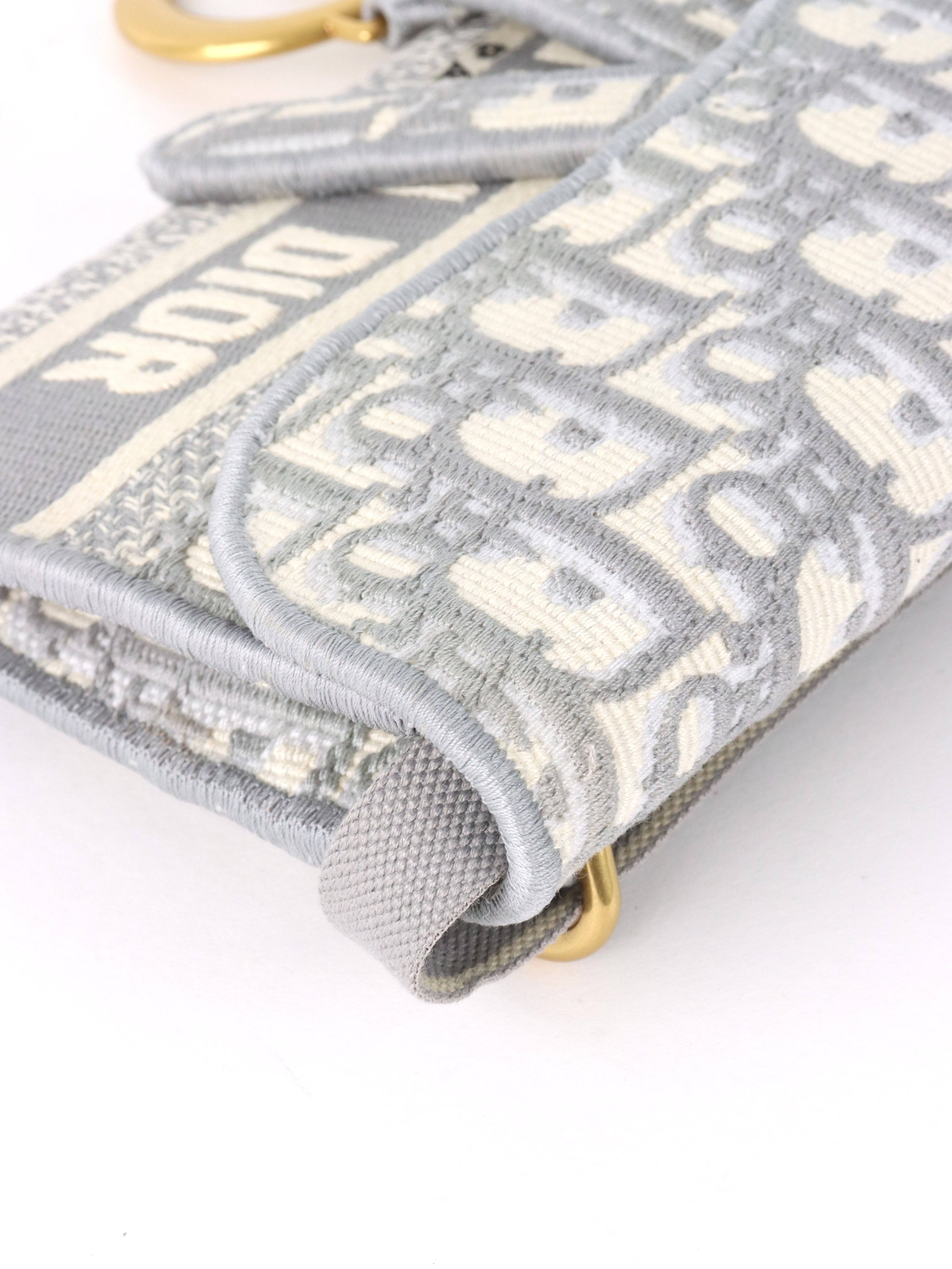 Dior Saddle Grey Belt Pouch.